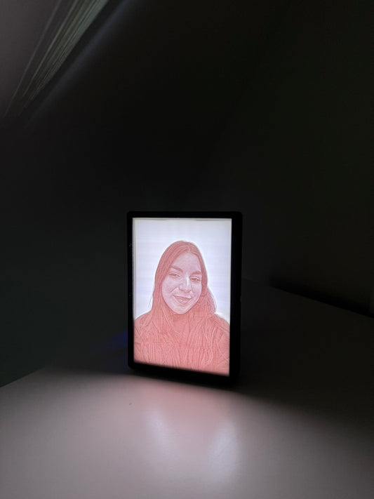 Personalisiertes Lithophan mit LED