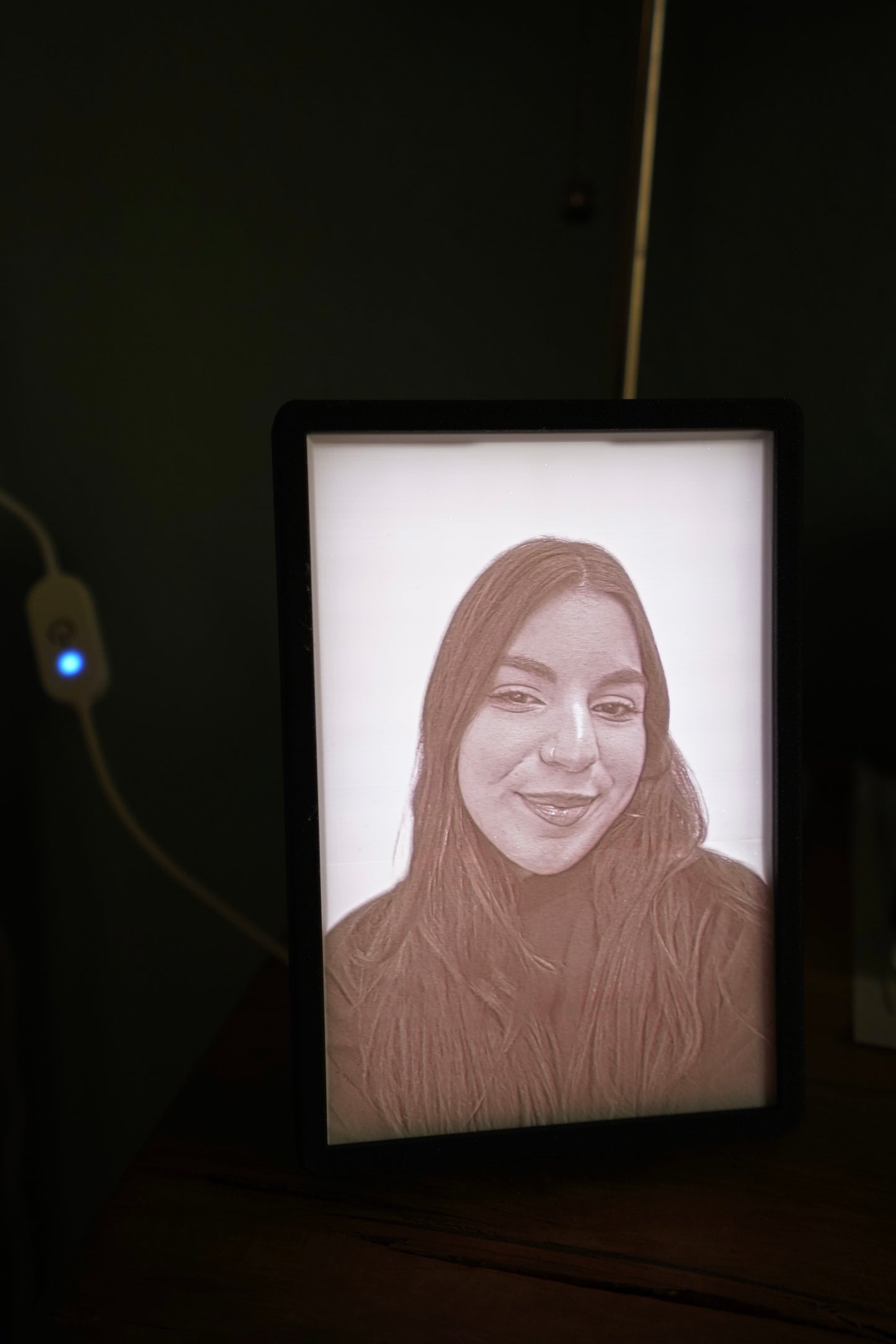 Personalisiertes Lithophan mit LED